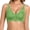 Green, variant on Women Wireless Front Snap Closure Bra, Floral Embossed Seamless Back Smoothing Comfort Everyday Support Lounge Bra Beige XL