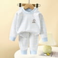 thumbnail image 2 of CAUYDY Children Girl Pajamas Kids Picture Outfits 5T 6T 7T 8T 9T 10T Long Sleeved Shirt and Pants Fall Winter Set Girls Sleepwear Sizes 130,Blue, 2 of 8