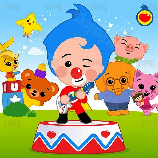 Decoración de pancarta de mesa de dibujos animados, telón de fondo Plim para fiesta de primer cumpleaños de niños, fotografía de cerdo de dibujos animados, Fondo de vinilo arcoíris