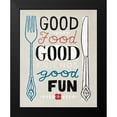 thumbnail image 2 of Towne, Oliver 12x14 Black Modern Framed Museum Art Print Titled - Good Food Friends Fun, 2 of 5