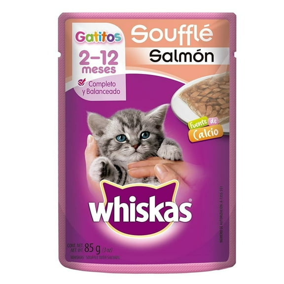 Alimento para Gato Whiskas Gatitos Soufflé Salmón 85 g