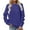 Dark Blue, variant on Pullover Sweatshirts for Women V Neck Fall Sweatshirt Casual Loose Fashion Top with Pocket Athletic Outdoor Outfits