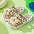 thumbnail image 2 of Akiihool Girls' Slippers Cloud Slides for Kids Shower Slippers Bathroom Pool Sandals Boys Girls Comfy Sole Slippers Summer Non-Slip Beach Shoes (Khaki,11), 2 of 6