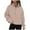 Khaki, variant on Women Half Zip Pullover Sweatshirts Fall Winter Plus Size Long Sleeve Casual Solid Quarter Zipper Fleece Lined Cropped Tops Sweater Pockets Thumb Hole Khaki S