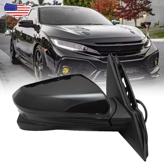 Woudy 11Pin Right Side Mirror Power Fold Heated Camera for Honda Civic Sedan 2016-2021