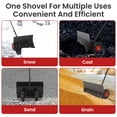 thumbnail image 2 of AKDSteel Pelle à Neige en Métal Robuste avec Roues, Lame Inclinée à 5 Positions Réglables et Poignée de Hauteur, Pousseur Ergonomique en Acier, Roues Antidérapantes, Bord en Caoutchouc pour un Déneigement Rapide, 2 of 8