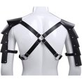 thumbnail image 3 of Nvzi Arnés de pecho ajustable de piel sintética estilo steampunk para hombre con hebillas para hombros, ideal para fiestas, cosplay y Halloween., 3 of 5
