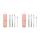 thumbnail image 2 of Seitruly 6 piezas de palillos para los oídos, Kit de removedor de cera para los oídos de acero inoxidable, limpieza de curetas, recogedores Rosado 2Conjunto, 2 of 6