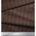 thumbnail image 2 of Soimoi Brown Velvet Fabric Lace Border Abstract Fabric Prints By Yard 58 Inch Wide, 2 of 5