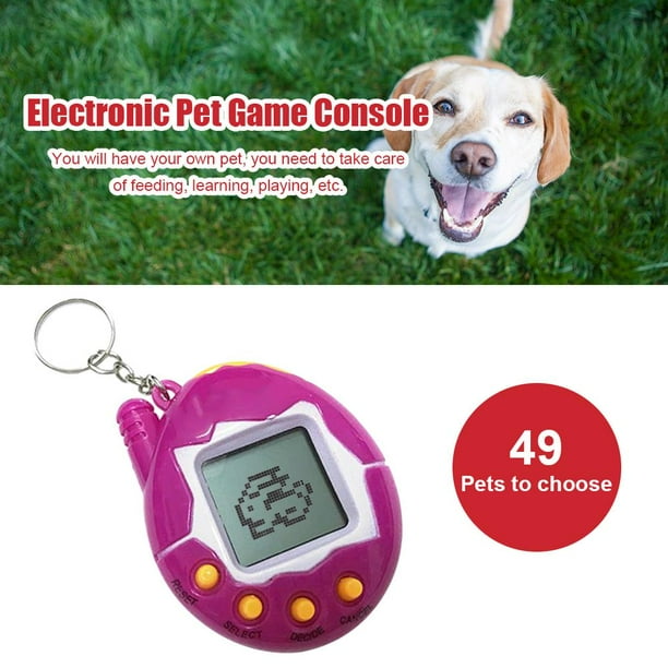 Consola de juegos electrónica para mascotas Juguetes interactivos virtuales nostálgicos para mascotas electrónicas (rosa)