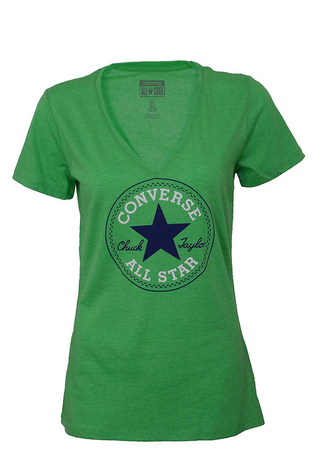 Converse - Converse Women's All Star Chuck Taylor V-Neck T-Shirt-Kelly ...