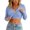 Light Blue, variant on Build in Bra Sweater for Women Soft V Neck Long Sleeve Layer Shirts Casual Knit Ribbed Slim Fall Tops