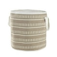 thumbnail image 4 of Laddha Home Designs 21" Taupe and White Geometric Handmade Storage Basket, 4 of 8