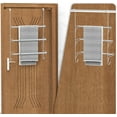 thumbnail image 5 of Sparklane - Adjustable Over The Door Triple Towel Rack with Hooks,Silver, 5 of 13