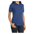 thumbnail image 4 of Yellow Rooster Women's Heavyweight Cotton Pique Female Polo Shirt Royal S, 4 of 6