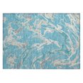 thumbnail image 2 of Addison Rugs Chantille Indoor/Outdoor Transitional Abstract Teal Washable Rectangle Rug, 1'8" x 2'6", 2 of 6