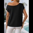 thumbnail image 4 of Suéter de Punto de Corta con Hombros Descubiertos para Mujer, Color Negro, Talla L, 4 of 8
