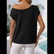thumbnail image 4 of Jersey de Punto de Corta con Hombros Descubiertos para Mujer, Color Negro, Talla M, 4 of 8