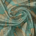 thumbnail image 5 of Ambesonne Tropical Valance Pack of 2, Exotic Palm Leaves Boho, 54"X12", Teal and Camel, 5 of 5