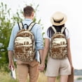 thumbnail image 4 of Balery Train Mochila Clásica Impresa Básica para Viaje, Mochila Escolar Resistente al Agua, Mochila de Lona con Correas Ajustables-Small, 4 of 5