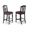 thumbnail image 4 of East West Furniture Chelsea 5-Piece Wooden Dining Set in Black/Cherry/Brown, 4 of 4