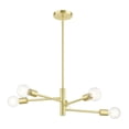 thumbnail image 4 of Livex Lighting - Bannister - 5 Light Chandelier in Mid Century Modern Style - 24, 4 of 8