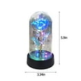 thumbnail image 3 of PEACNNG Galaxy Rose LED Light in Glass Dome - Color Changing Flower Gift for Valentine‘s Day  Birthday  Mom  Women - Preserved Artificial Flower with Romantic LED String Lights, 3 of 8