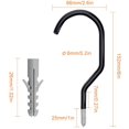 thumbnail image 4 of 6pc Heavy Duty Bike Hook & Utility Storage - Large Steel Garage Hooks for Garage Ceiling 、Wall Bicycle Storage and Basement Tool, 4 of 8