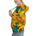 thumbnail image 2 of Sikiie Vibrant Sunflower Painting Women's Casual Hoodies Long Sleeve Lightweight Pullover Tops Loose Sweatshirt-X-Large, 2 of 7
