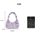 thumbnail image 3 of Women'S Ruched Hobo Handbag, Trendy Sofii Shoulder Bag, Small White Purse, 3 of 7