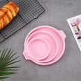 thumbnail image 2 of 4Pcs Cake Pan Round Cake Layer Set Silicone Bakeware Mold,Blue,4Inch, 2 of 5