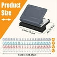 thumbnail image 2 of 10 Hole Punch Binding Machine for Planners, with 10 Multi-Color Binder Rings, 30 Holes on A4, 20 Holes on A5 Grey, 2 of 7