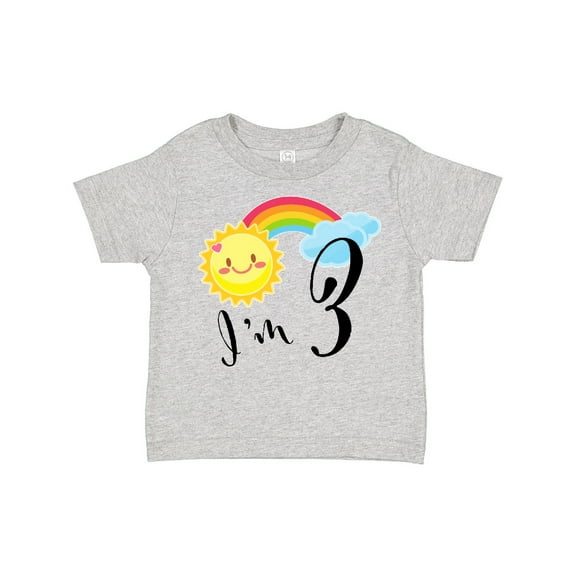 Inktastic I'm 3 Third Birthday Sun Rainbow Boys or Girls Toddler T-Shirt