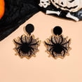 thumbnail image 4 of Halloween Spider Web Stud Earrings with Red Crystal Black Spider Dangle Drop Statement Earrings Gothic Halloween Costume Jewelry for Women, 4 of 10