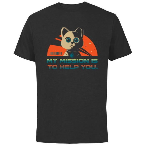 Disney Pixar Lightyear Sox My Mission is to Help You - Short Sleeve Cotton T-Shirt for Adults - Customized-Black