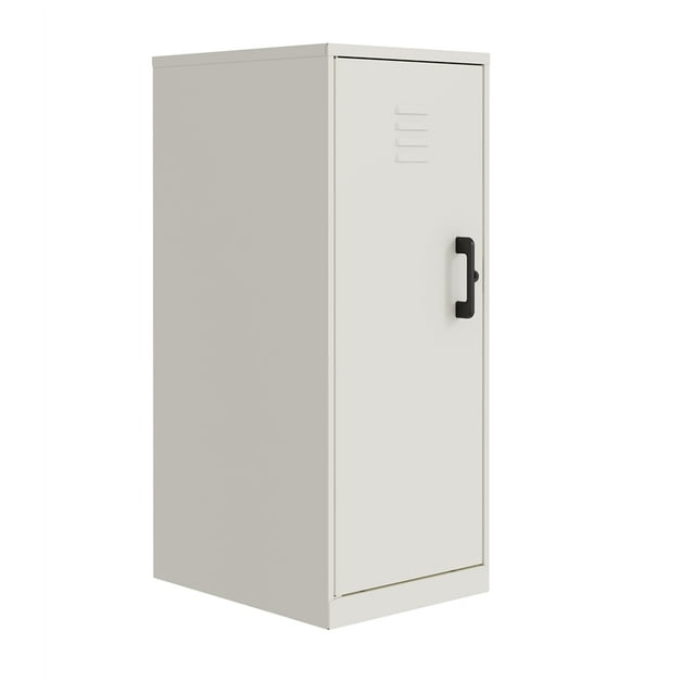 Space Solutions Metal White 3 Shelf Personal Locker Cabinet with Vented Door