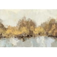 thumbnail image 2 of Vassileva, Silvia 14x11 White Modern Wood Framed Museum Art Print Titled - Autumn River Reflection Gold, 2 of 4