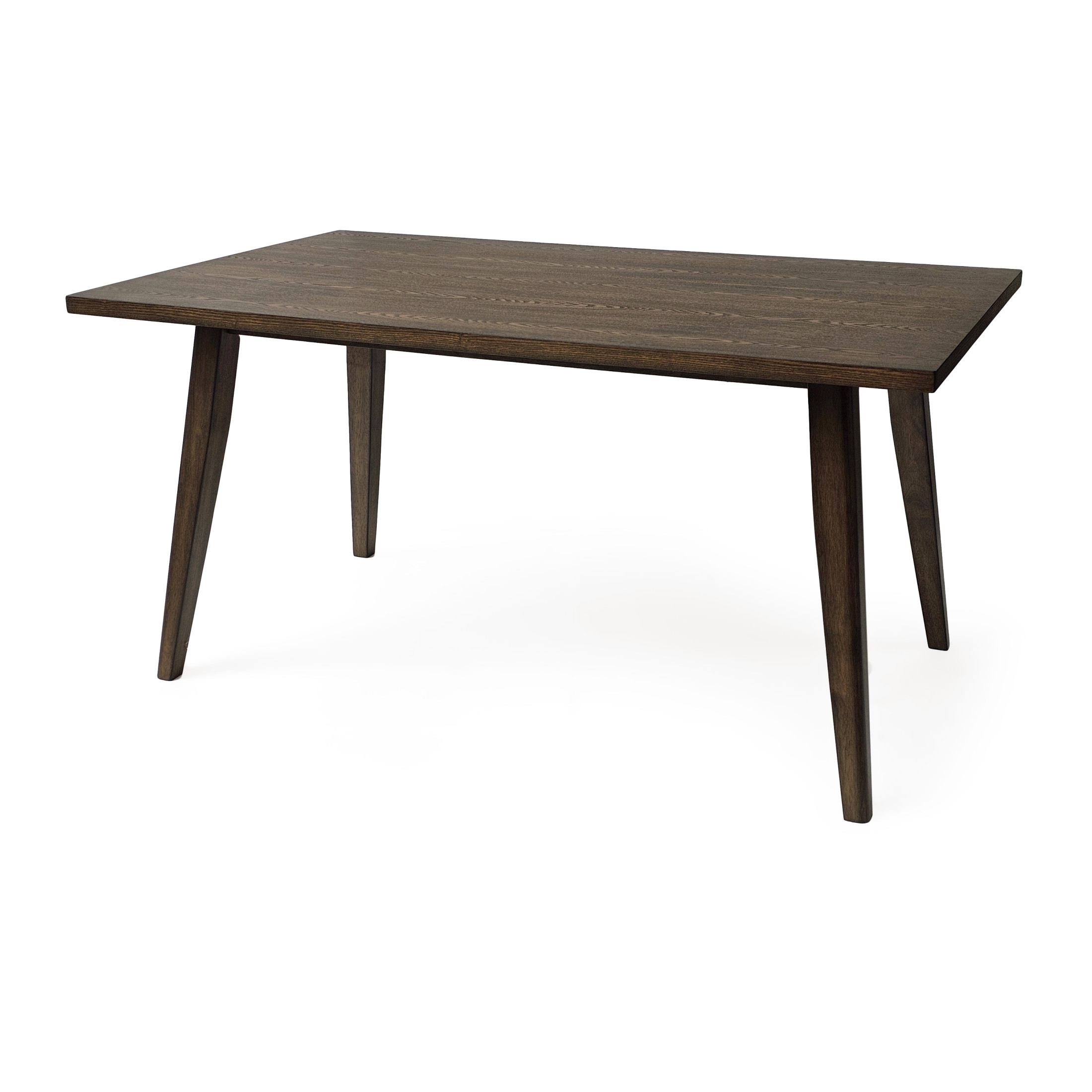 Neros Tapper Legged Rubberwood Dining Table, Brown