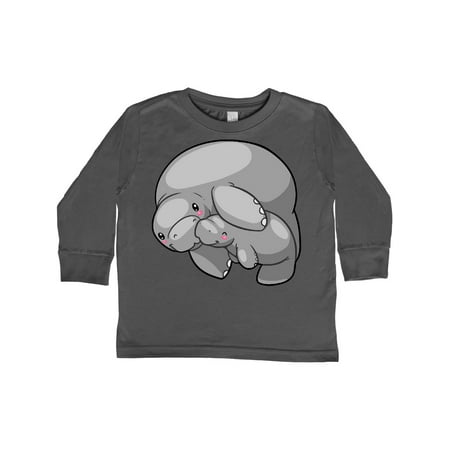 

Inktastic Cute Manatee Family Gift Toddler Boy or Toddler Girl Long Sleeve T-Shirt