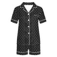 thumbnail image 5 of ABATAB 2 Piece Pajamas Set for Women Button down Summer Sleepwear Short Sleeve Comfy Pjs Loungewear Outfits, 5 of 7