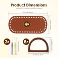 thumbnail image 2 of Crochet Bag Kit 4 Bag Base 8 D Shape Handle 2 Crochet Hook Leather Basket Bottom Plastic Handle Comfort Grip for Handmade Woven DIY, 2 of 9