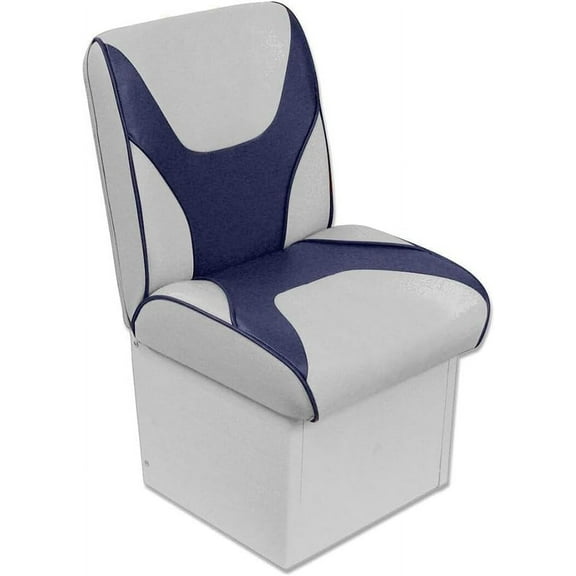 Overton’s Deluxe Jump Boat Seat – High-Impact Plastic Frame, UV-Protected Marine Vinyl, Storage Under Seat, with 8" Base
