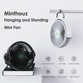 thumbnail image 3 of Minthouz Portable 360° Camping Fan, 4000mAh Rechargeable Battery, 4-Speed, Hanging Rope, 3 of 8
