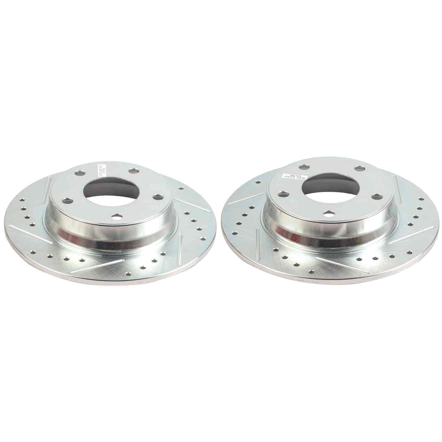 PowerStop Rear Drilled and Slotted Brake Rotor Pair for Nissan Sentra 2020-25, JBR1912XPR