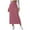 Hot Pink, variant on Kaemgyyd Midi Skirt for Women Side Split High Waisted Stretchy Work Office Skirts Bodycon Casual Knit Pencil Skirt