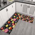 thumbnail image 2 of Pioneer Flower Floral Print Pattern Kitchen Rugs Sets Of 2, Anti Fatigue Non Slip Washable Floor Mats for Kitchen Sink Laundry, 17X30 Inch + 17X47 Inch, 2 of 6