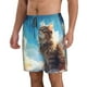 thumbnail image 2 of Fotbe Blue Sky Winged Cat Trajes de Baño Estampados para Hombre, Shorts de Verano de Secado Rápido, Ropa de Playa, Bañadores-Small, 2 of 6