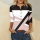 thumbnail image 2 of Tops de Algodón para las Mujeres Impreso Botón 3/4 Manga Suelta Tee, Suave Casual 3/4 Manga Superior, 2 of 3