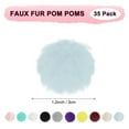 thumbnail image 3 of Uxcell 35-Pack Faux Fur Pom Poms, 1.2 Inch/ 3 cm Soft Fluffy PomPoms Balls Faux Rabbit Fur with Elastic Loop for DIY[Light Blue], 3 of 7