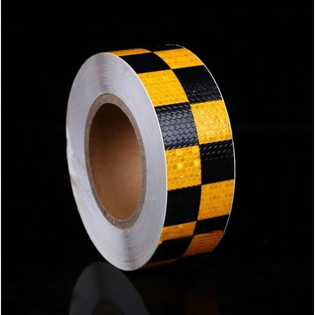 Cinta reflectante de advertencia con rejilla de color cristalino adhesiva blanca caliente directa de 5 cm x 3 m